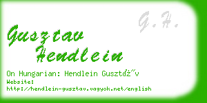 gusztav hendlein business card